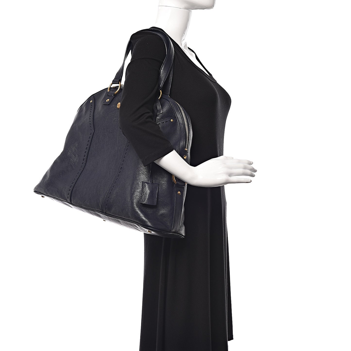 Calfskin Oversized Muse Navy Blue