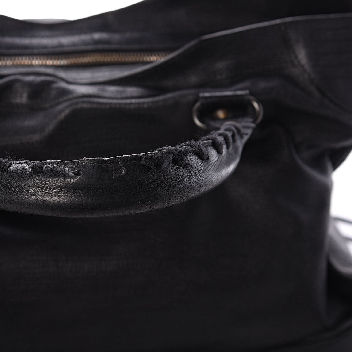 Balenciaga Agneau Lizard Embossed Classic Hardware City Black 6 of 8