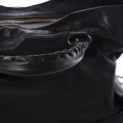 Balenciaga Agneau Lizard Embossed Classic Hardware City Black 6 of 8