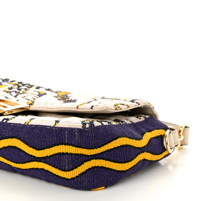 Fendi Satin Beaded Embroidered Baguette Multicolor 9 of 9