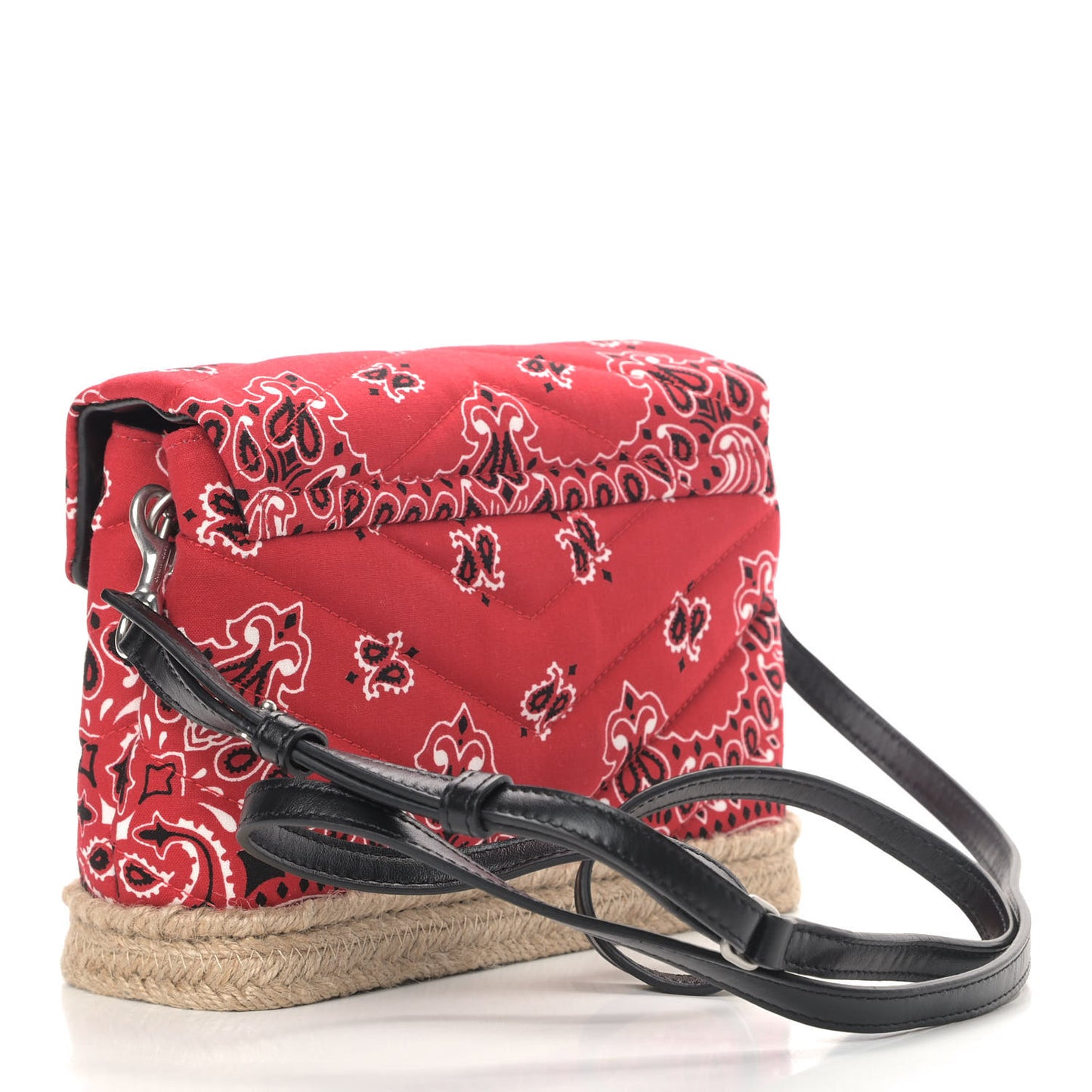 Cotton Bandana Y Quilted Monogram Toy Loulou Crossbody Bag Red
