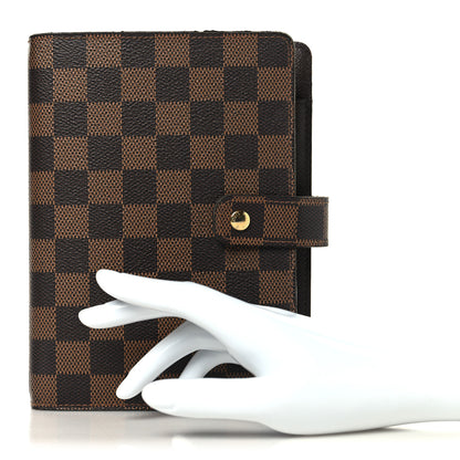 Louis Vuitton Damier Ebene Medium Ring Agenda Cover 2 of 8