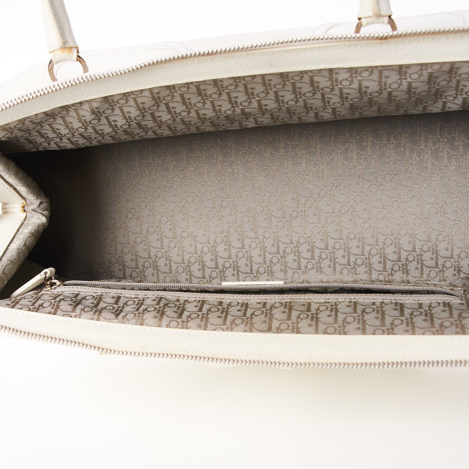 Christian Dior Calfskin Frame Satchel White 5 of 20