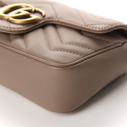 Gucci Calfskin Matelasse Super Mini GG Marmont Shoulder Bag Porcelain Rose 6 of 10