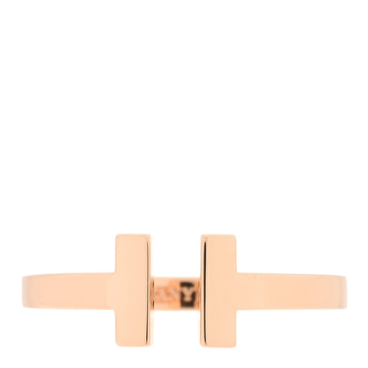 Tiffany 18K Rose Gold T Square Ring 56 7.5 1 of 4