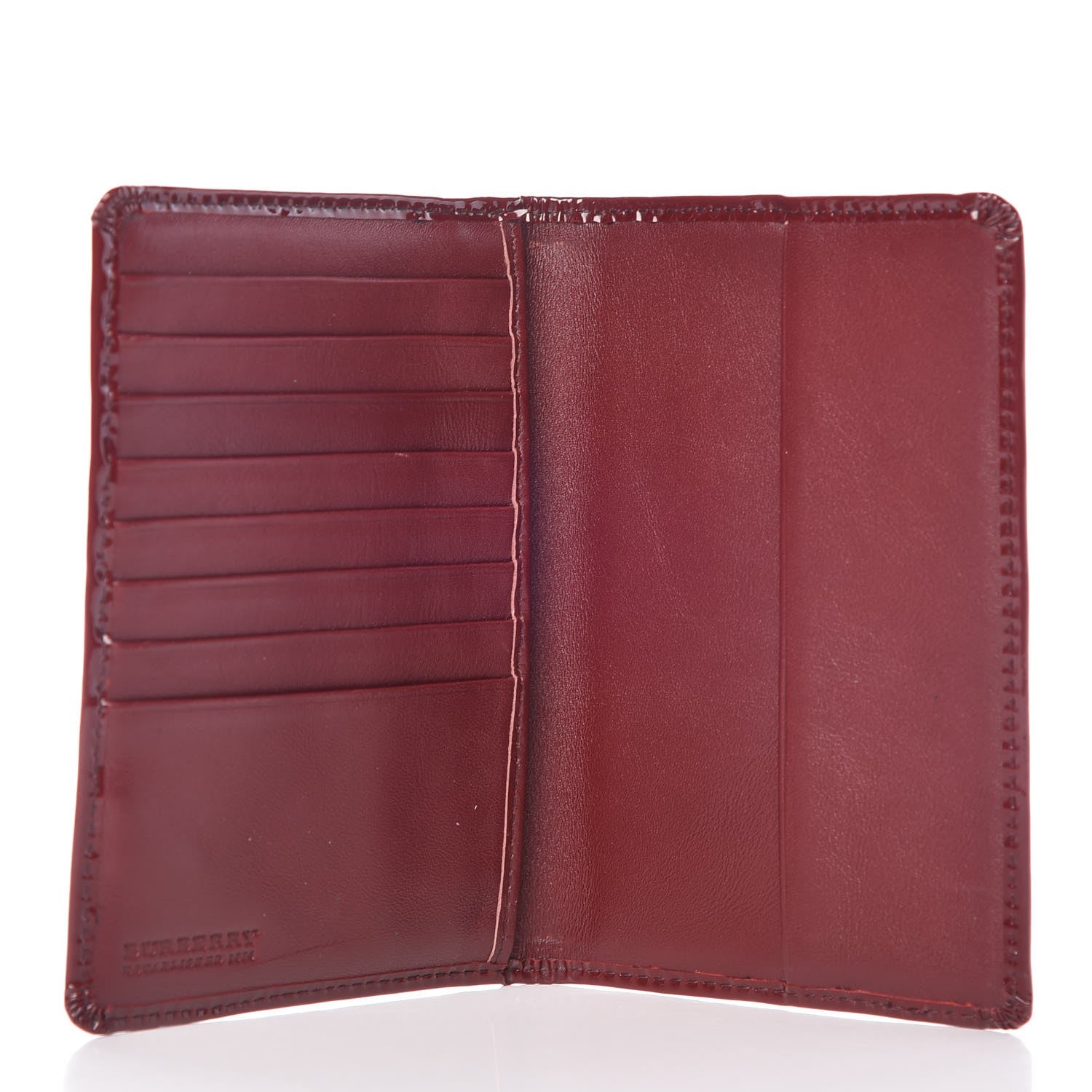Burberry Patent Supernova Check Passport Cover Red 5 of 6