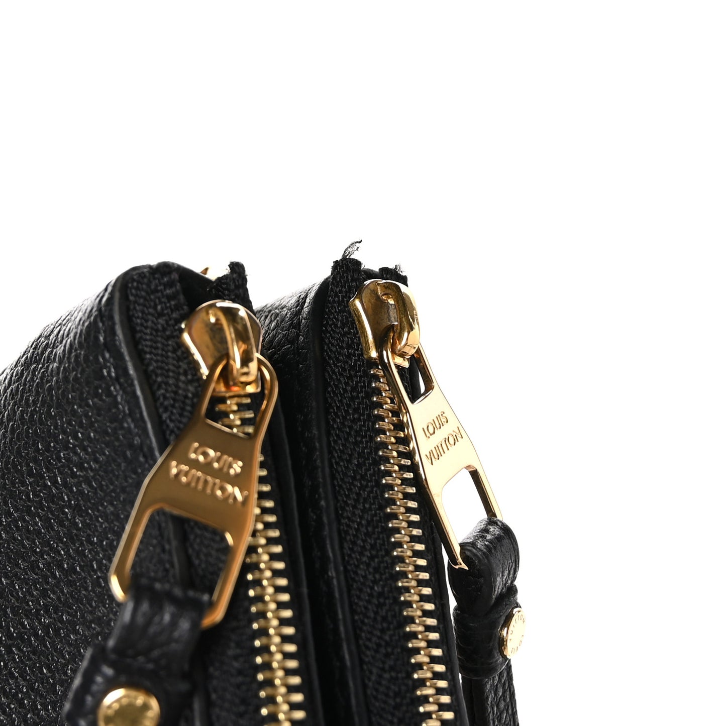 Empreinte Monogram Giant Double Zip Pochette Black Cream