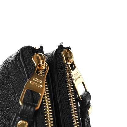 Louis Vuitton Empreinte Monogram Giant Double Zip Pochette Black Cream 12 of 13