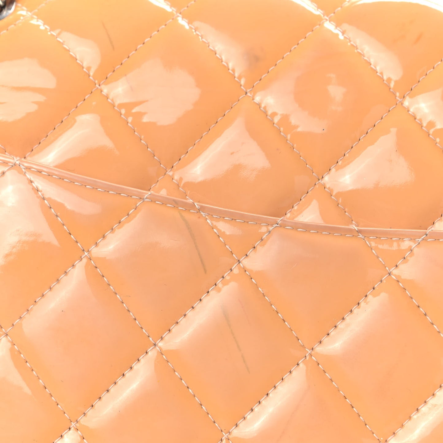 Patent Quilted Jumbo Double Flap Light Pink