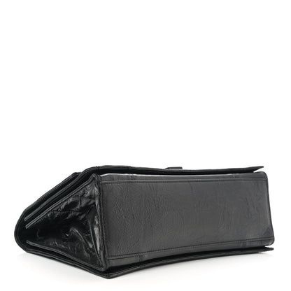 Balenciaga Crushed Calfskin Quilted Matte Black Hardware Medium Crush Chain Bag Black 4 of 10