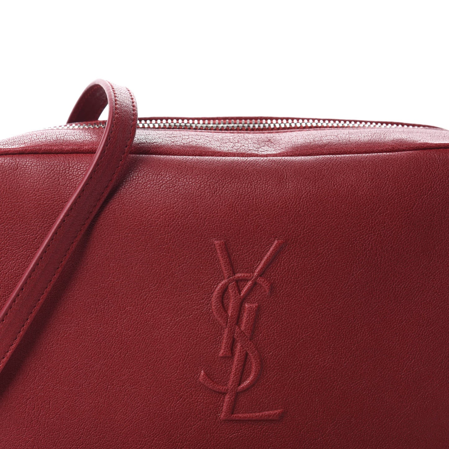 Lambskin Monogram Small Lou Camera Bag Lipstick Red