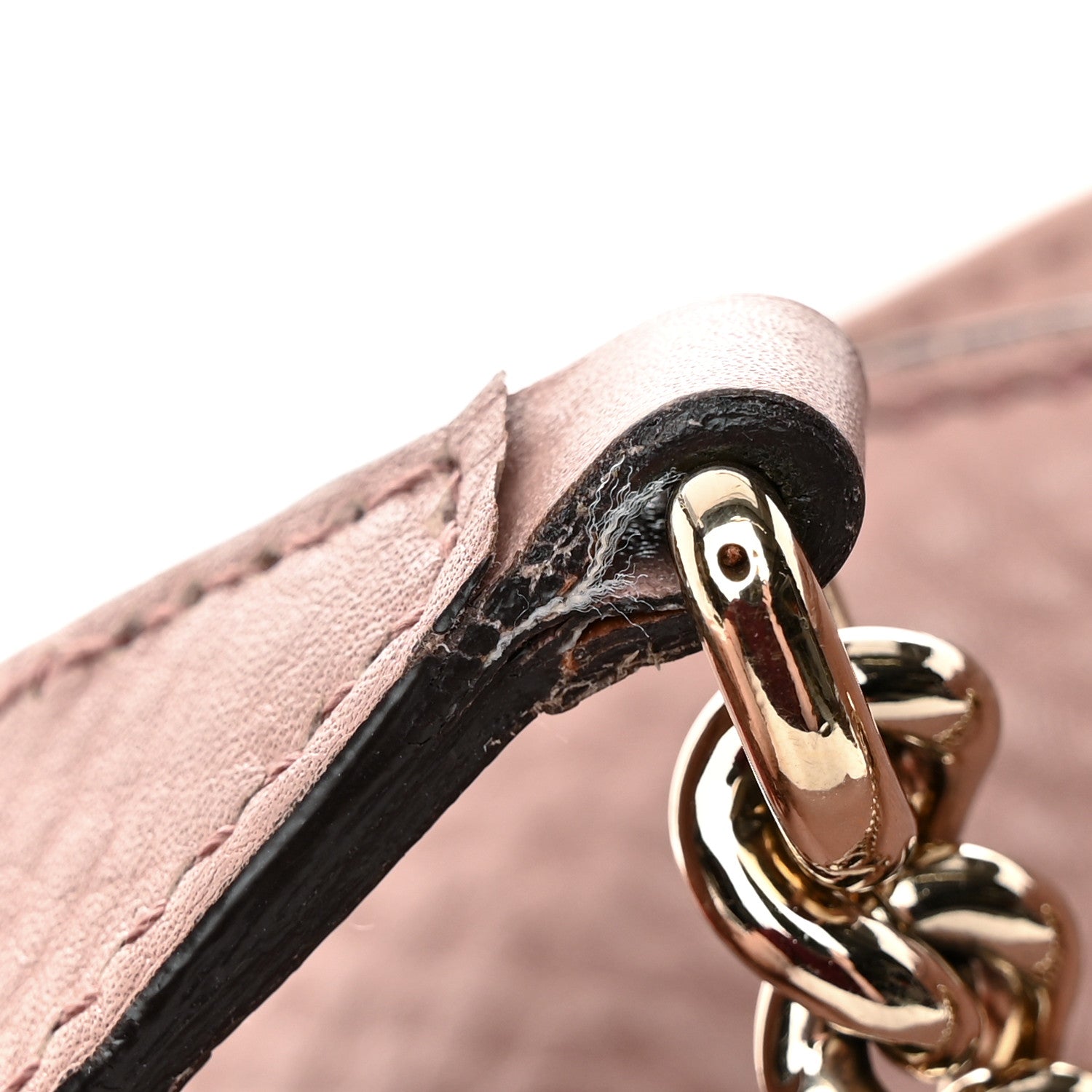 Gucci Pebbled Calfskin Medium Soho Chain Shoulder Bag Dark Cipria 16 of 21
