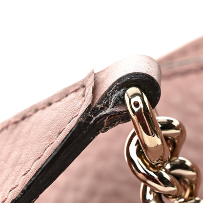 Gucci Pebbled Calfskin Medium Soho Chain Shoulder Bag Dark Cipria 16 of 21