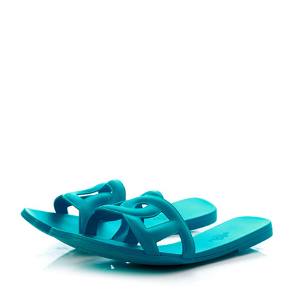 Hermes Rubber Aloha Sandals 41 Bleu Vif 3 of 9