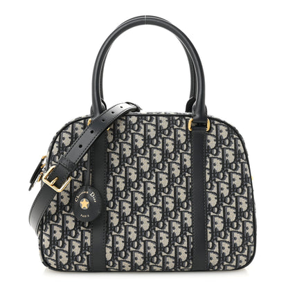 Christian Dior Oblique Large D-Vibe Bowling Bag Navy 1 of 10