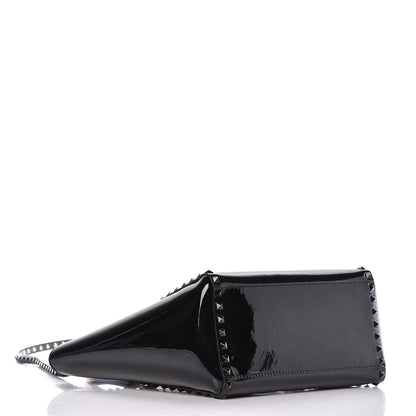 Valentino Garavani Patent Rockstud Double Handle Tote Black 4 of 12