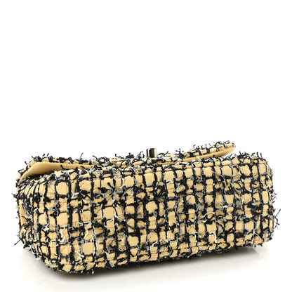 Chanel Tweed Quilted Mini Rectangular Flap Yellow Black 4 of 11