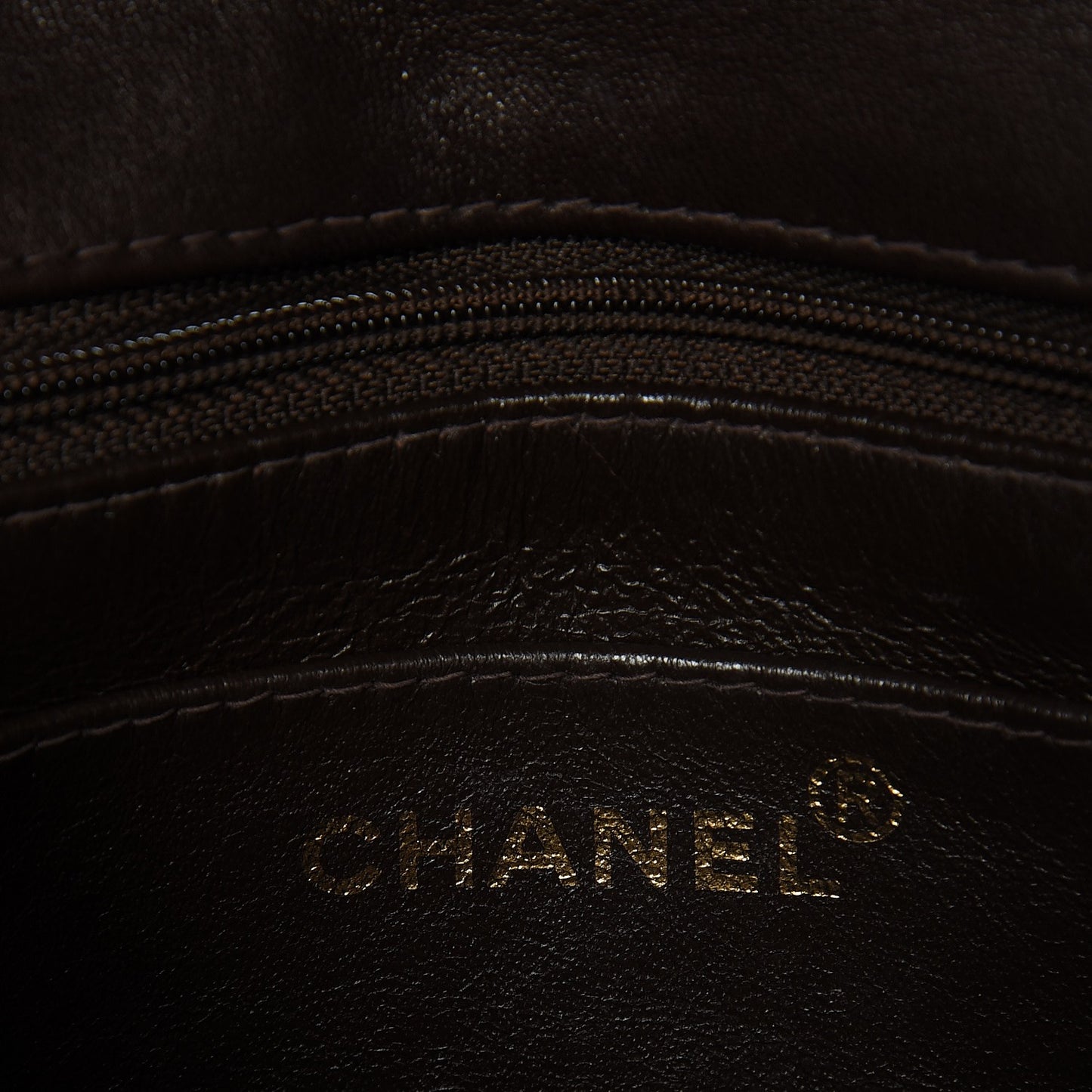 Lambskin Quilted Mini Square Flap Brown