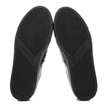 Givenchy Calfskin Crocodile Embossed Mens Urban Street Sneakers 41 Black 5 of 10