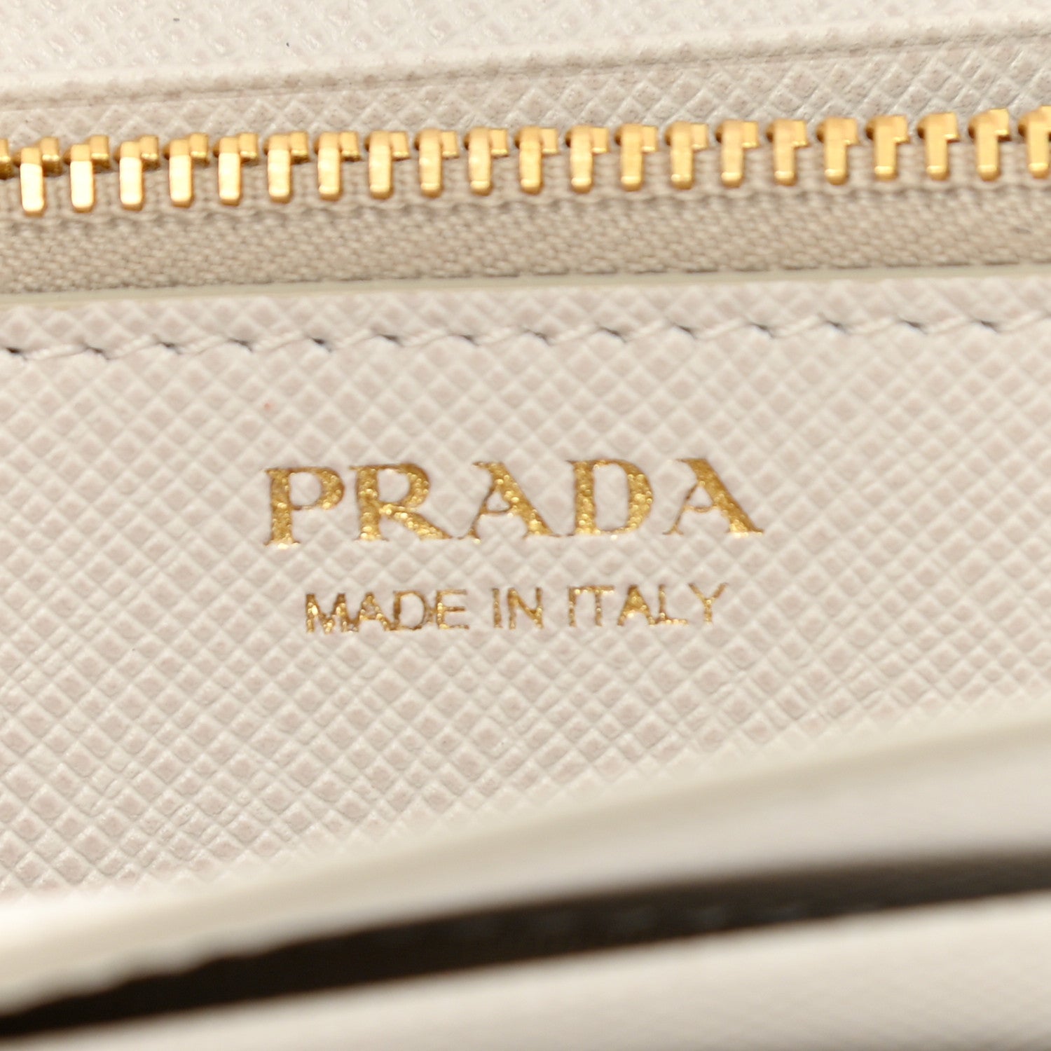 Prada Saffiano Shine Monochrome Continental Wallet Talco 7 of 8