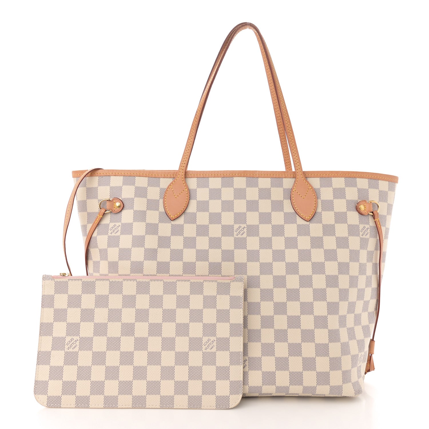 Louis Vuitton Damier Azur Neo Neverfull MM Rose Ballerine 3 of 13