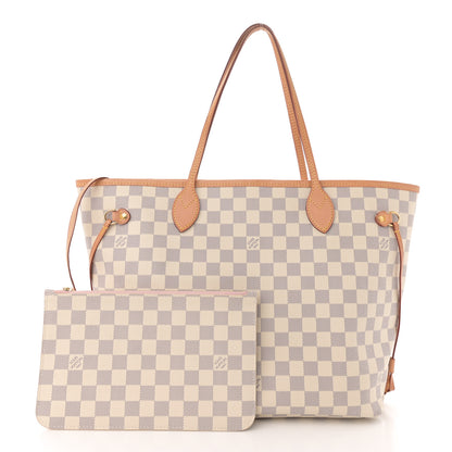 Louis Vuitton Damier Azur Neo Neverfull MM Rose Ballerine 3 of 13