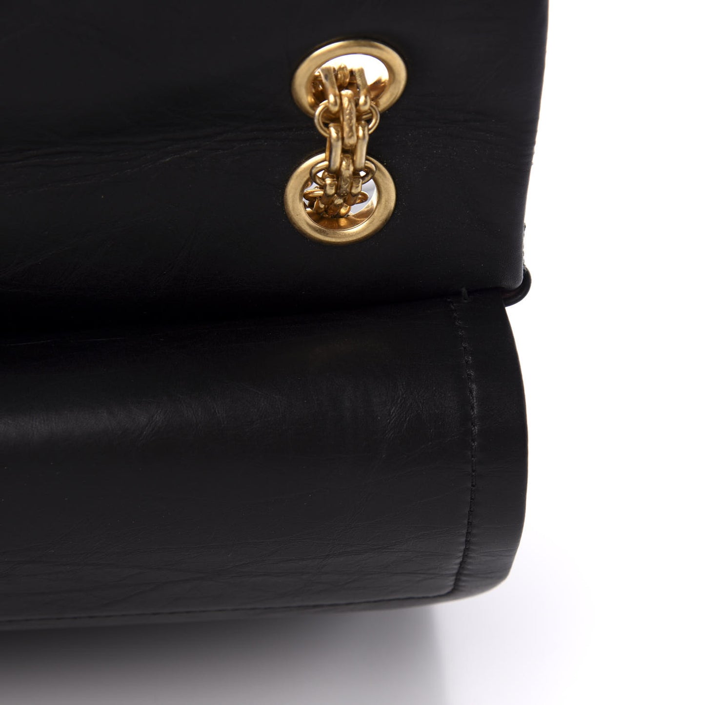 Aged Calfskin Quilted 2.55 Reissue 226 Flap Black
