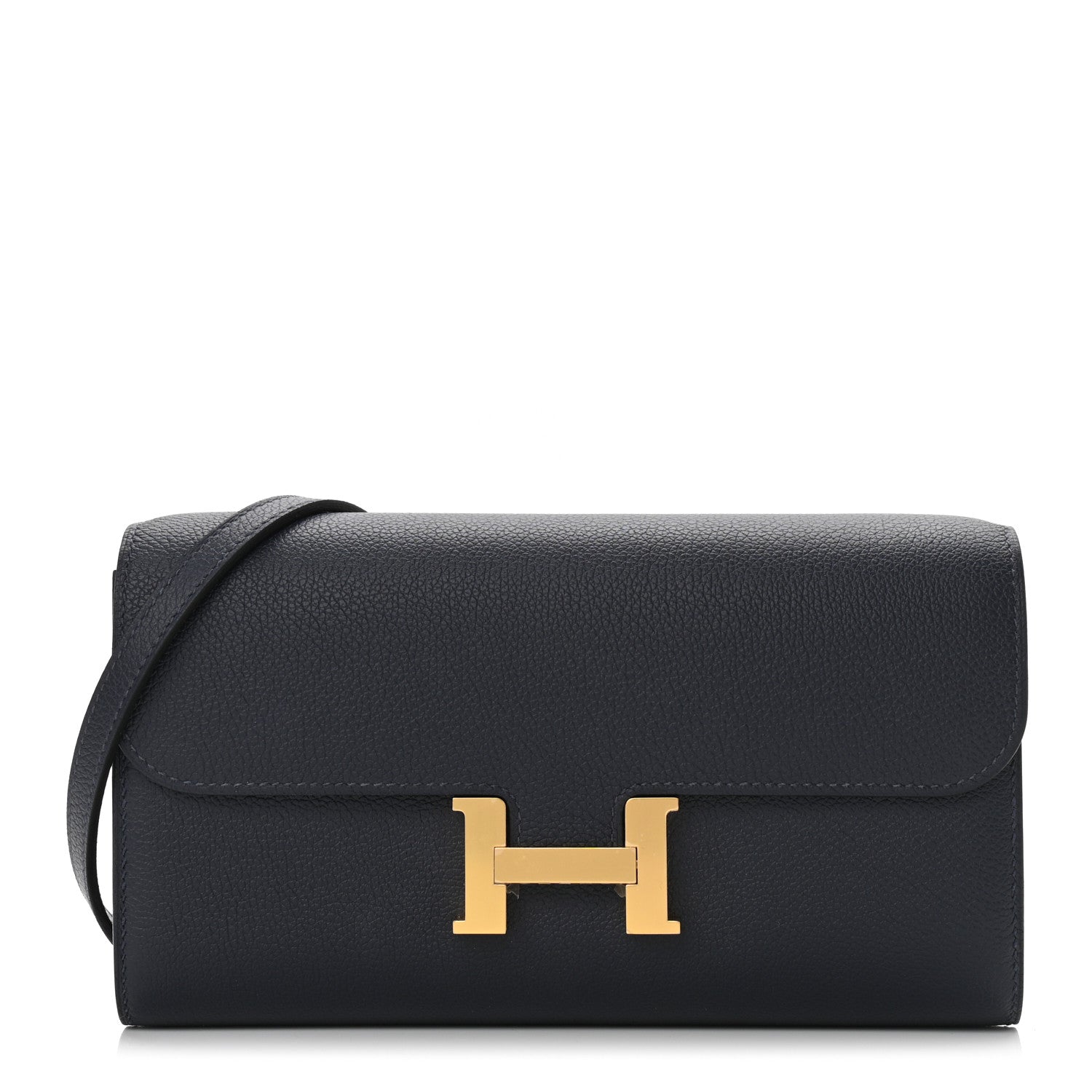 Hermes Evercolor Constance Wallet To Go Bleu Nuit 1 of 11