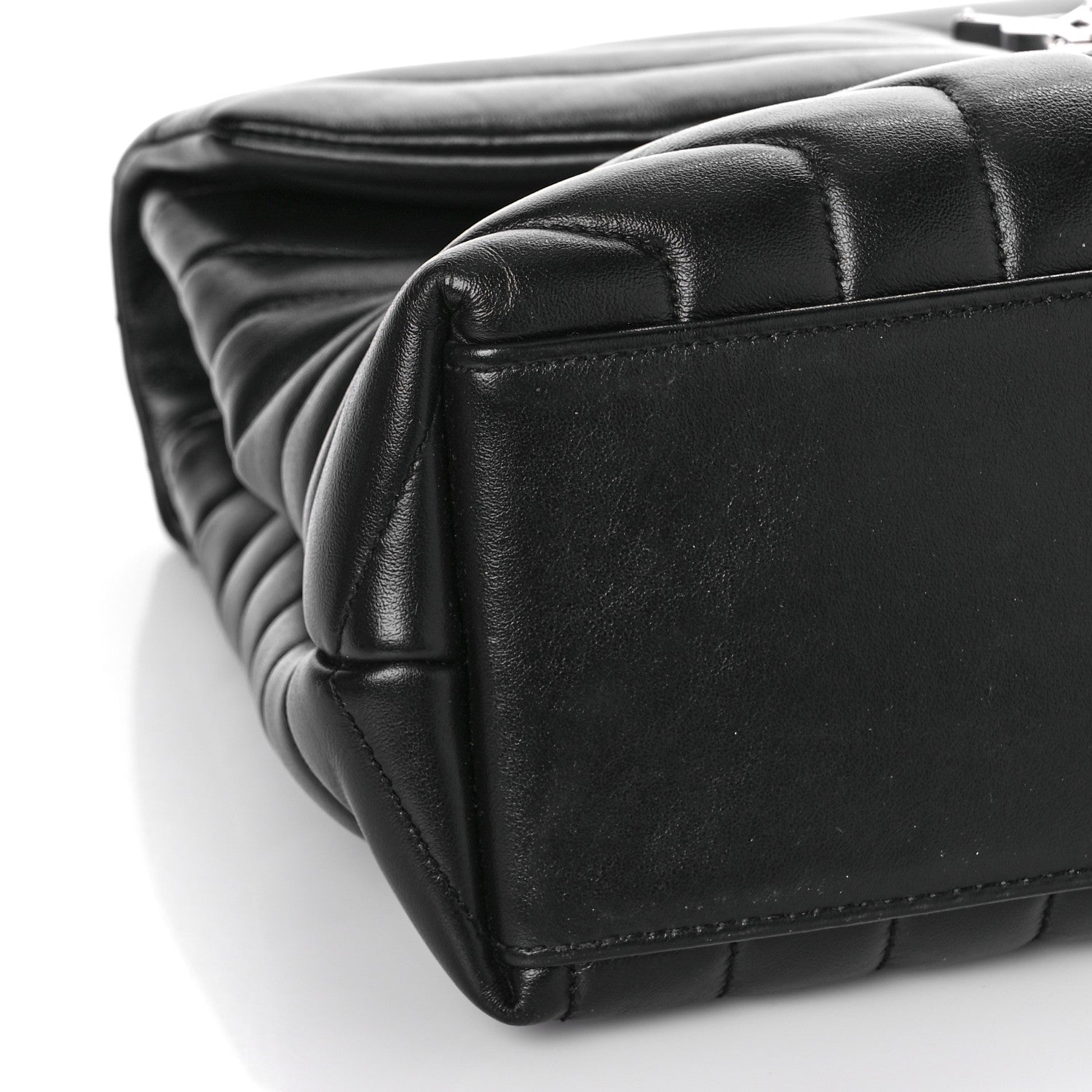 Saint Laurent Calfskin Y Quilted Monogram Medium Loulou Chain Satchel Black 7 of 10