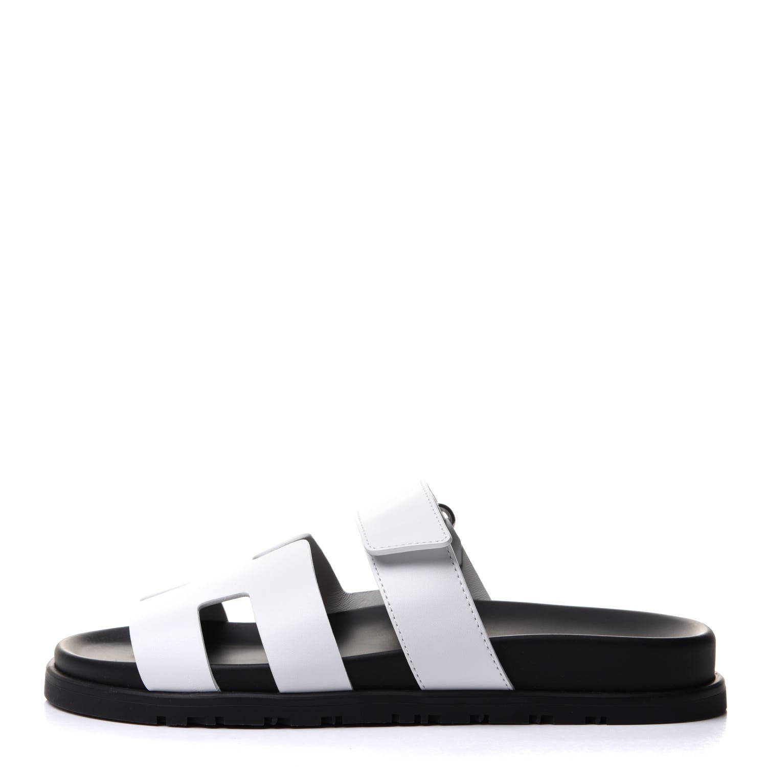 Hermes Calfskin Womens Chypre Sandals 38 White 1 of 11