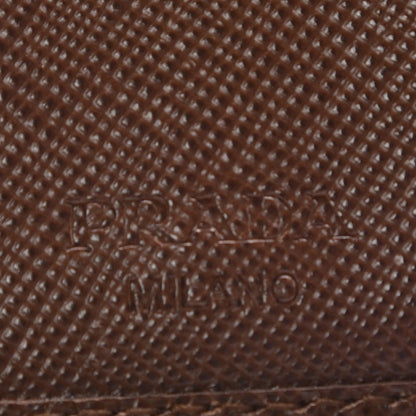 Prada Saffiano Tri-Fold Compact Wallet Cacao 6 of 14