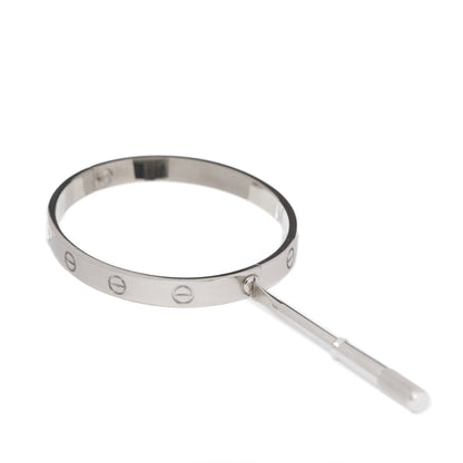 Cartier 18K White Gold LOVE Bracelet 17 3 of 5