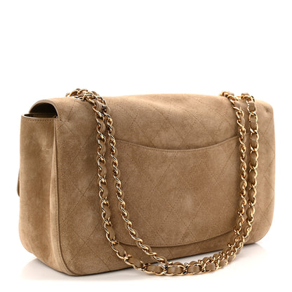 Chanel Suede Calfskin Small Souplissimo Maxi Flap Dark Beige 3 of 10