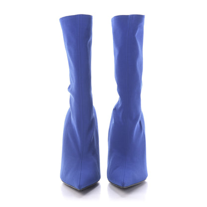 Balenciaga Jersey Crepe Pointed Toe Knife Booties 40 Bleu Sapphir 2 of 9