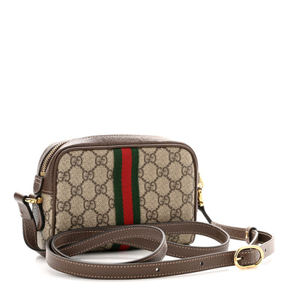 Gucci GG Supreme Monogram Web Mini Ophidia Shoulder Bag Brown 3 of 10