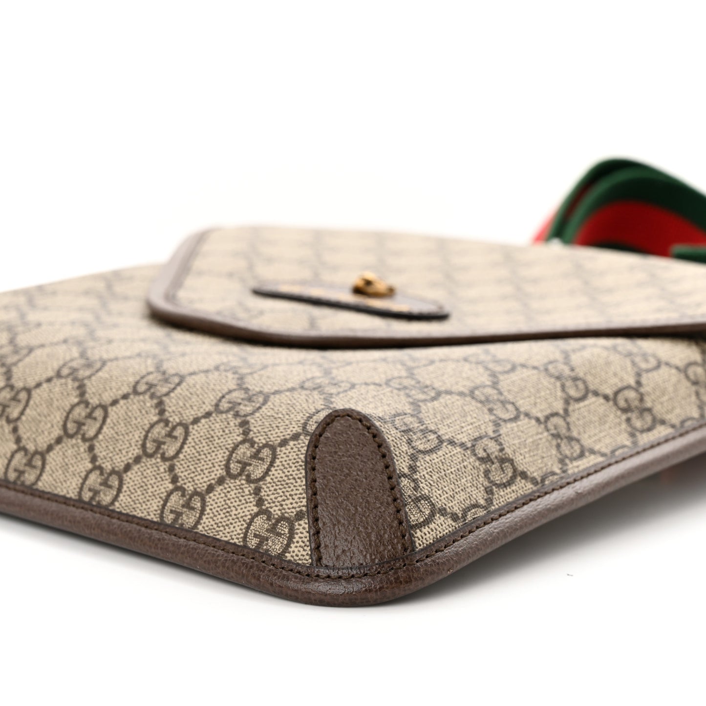 GG Supreme Monogram Web Medium Neo Vintage Flap Messenger Bag Beige New Acero