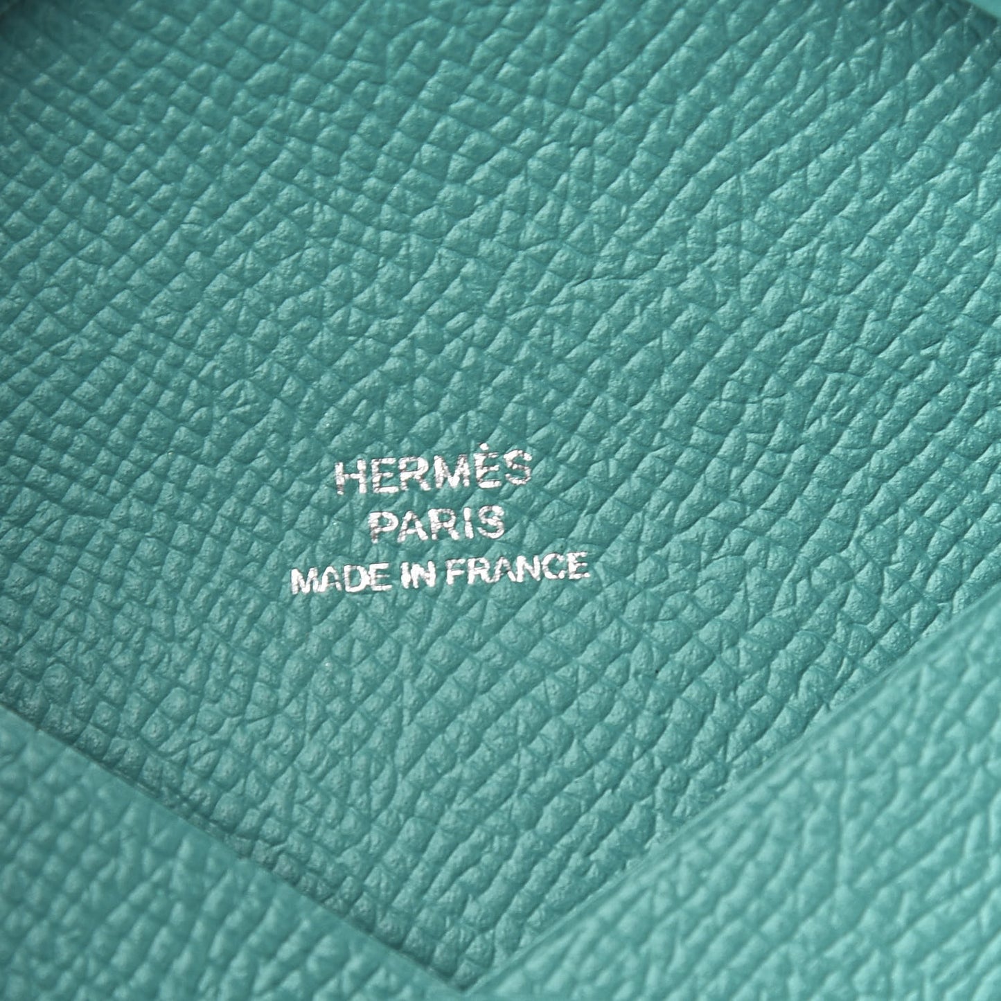 Epsom Calvi Card Case Bleu Paon