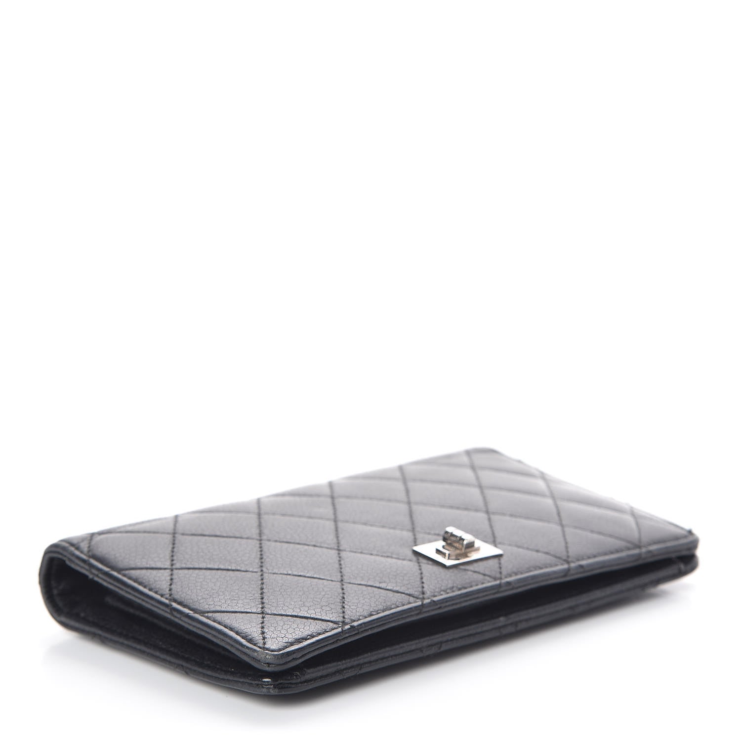 Chanel Caviar Quilted Reissue Yen Wallet Navy 4 of 11