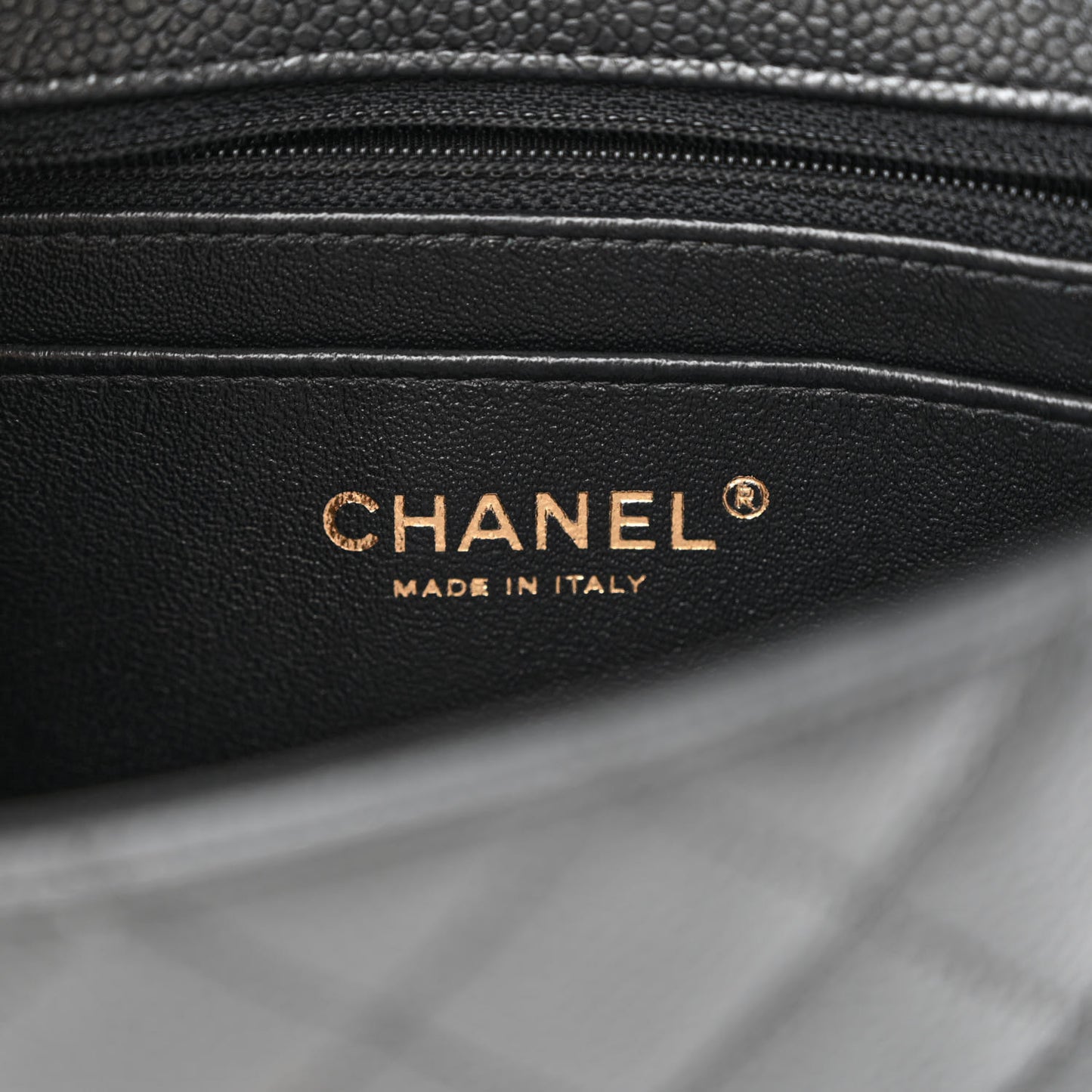 Caviar Quilted Mini Rectangular Flap Black