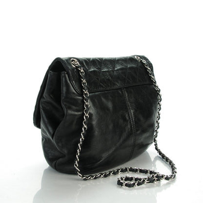 Chanel Shiny Lambskin Quilted Medium Trianon Messenger Flap Black 3 of 8