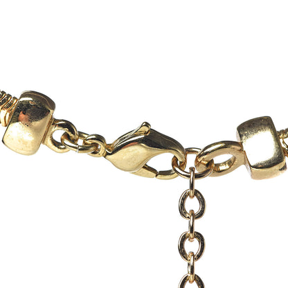 Christian Dior Crystal Chain Necklace Gold 4 of 6