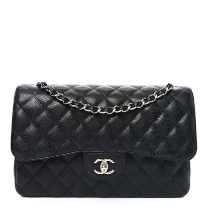 Chanel Caviar Quilted Jumbo Double Flap Black 1 of 10
