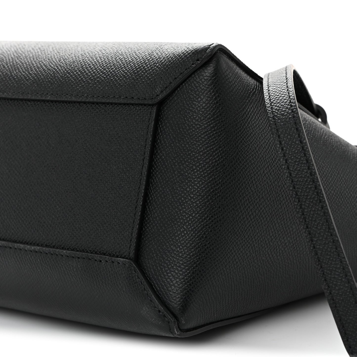 Grained Calfskin Micro Belt Bag Black