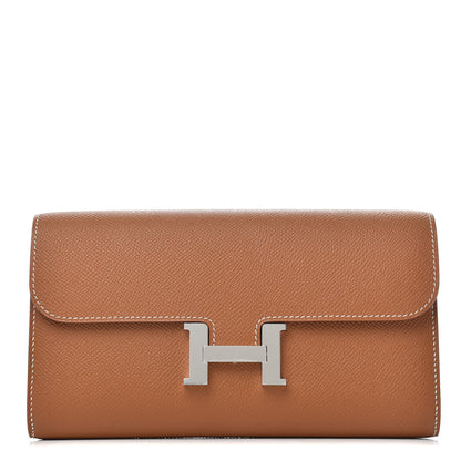 Hermes Epsom Constance Long Wallet To Go Gold 1 of 9