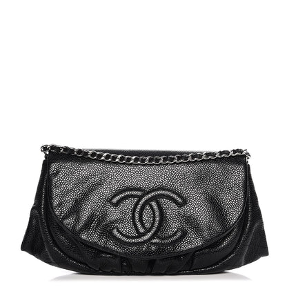 Chanel Caviar Half Moon Wallet On Chain WOC Black 1 of 9