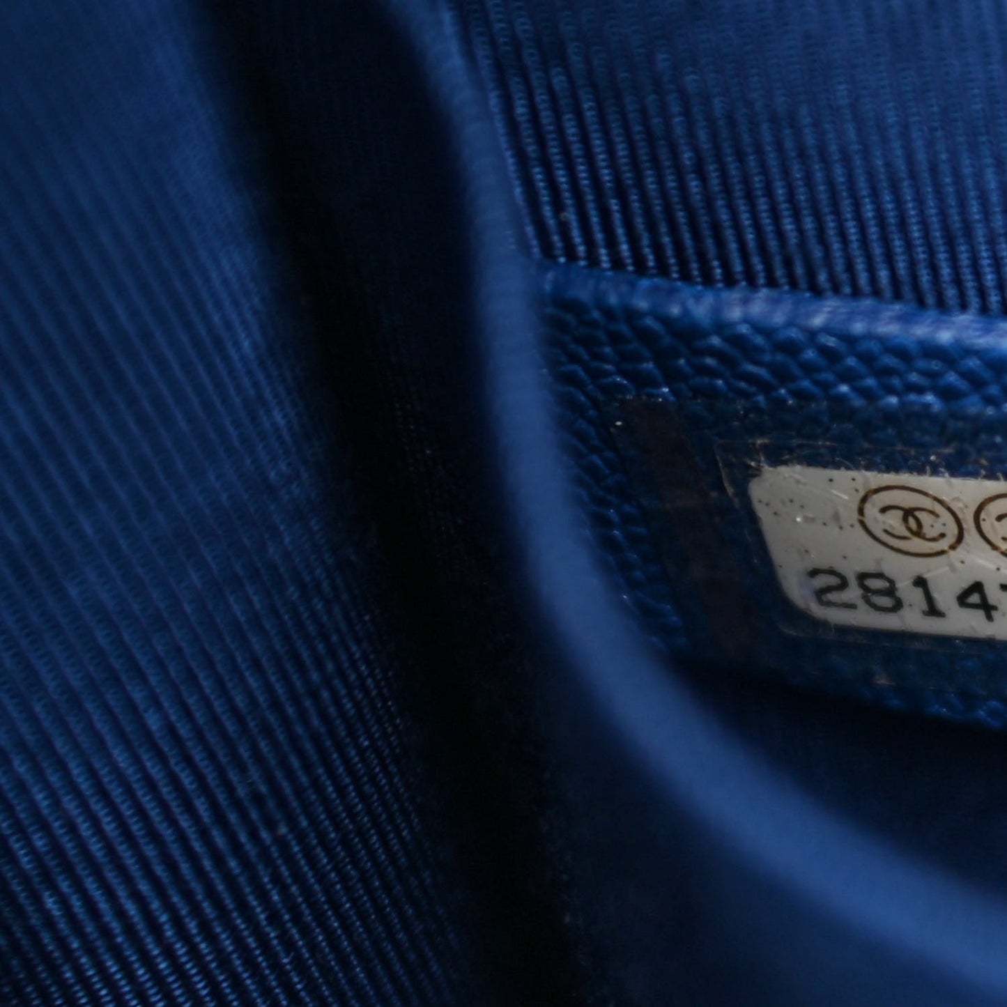 Caviar Quilted North South Boy Flap Blue