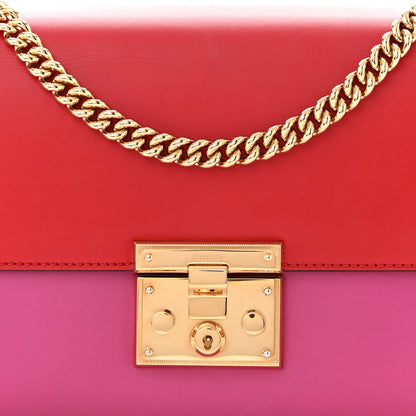 Gucci Moon Calfskin Bi-Color Medium Padlock Shoulder Bag New Rosette Hibiscus Red 8 of 10