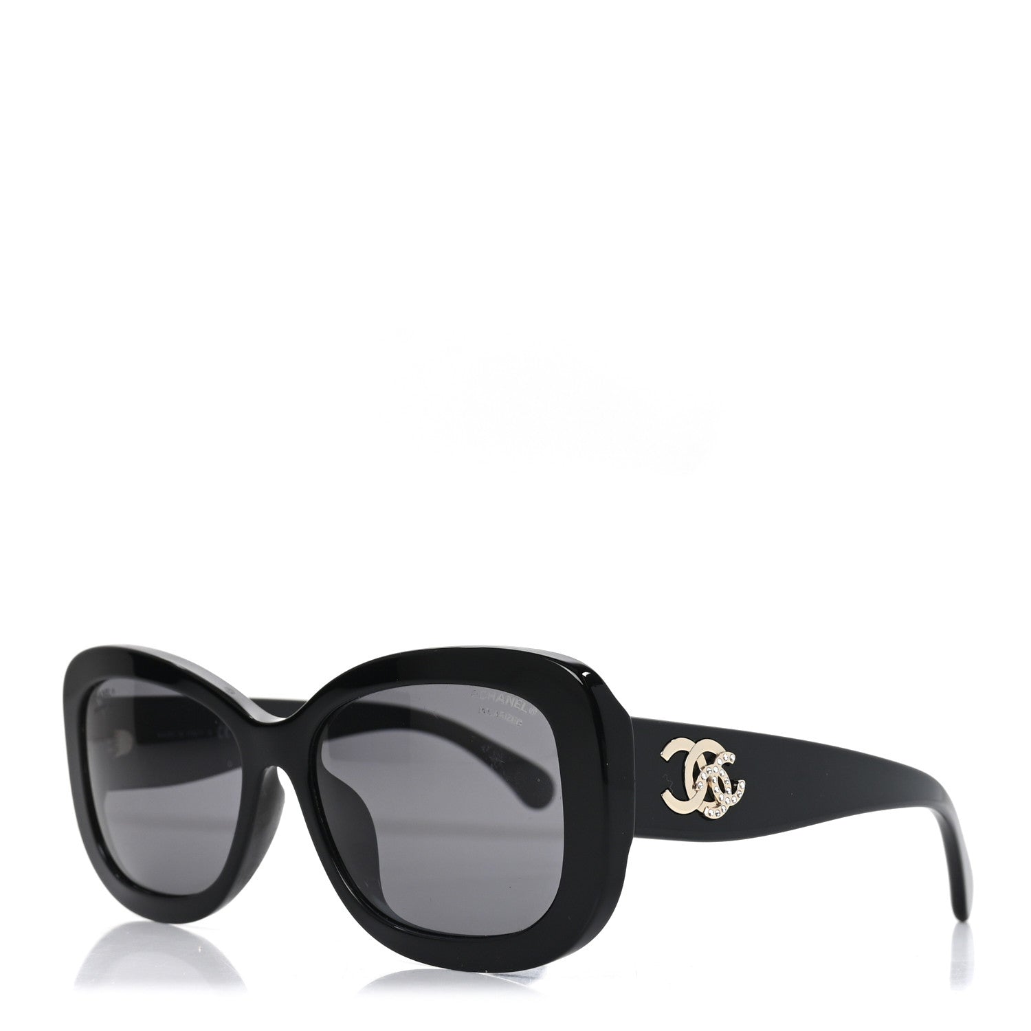 Chanel Acetate Polarized CC Sunglasses 5468-B-A Black 1 of 7