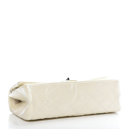 Chanel Metallic Aged Calfskin Quilted 2.55 Reissue 226 Flap White 4 of 9