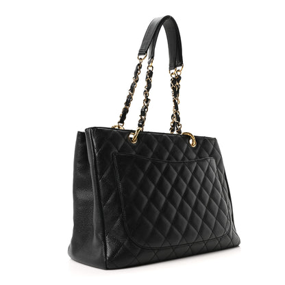 Chanel Caviar Quilted Grand Shopping Tote GST Black 3 of 10